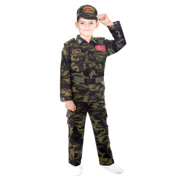 Şık Tasarım Asker Çocuk Kostümü