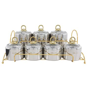 Sıla Berfin Gold 15 Parça Çelik Baharat Takımı