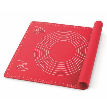 Silicolife Kırmızı 40x46 cm Ölçülü Hamur Matı