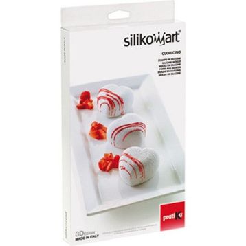 Silikomart 8'li Cuoricino Silikon Kalp Kek Kalıbı