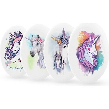 Silka 12 Adet Unicorn Desenli Elips Şekilli Silgi
