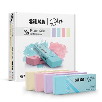 Silka ART4 Pastel Karışık Renk 20'li Silgi