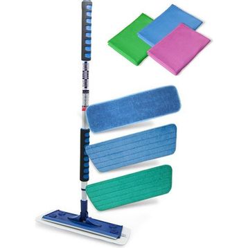 Silva Mikrofiber Mop Üçlü Set + Üçlü Mikrofiber Cam Bezi
