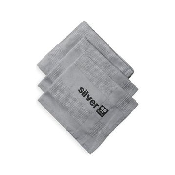 Silver Home 42x68 cm Gri Mikrofiber Dekoratif Cam Bezi (3 adet)