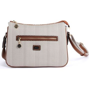 Silver Polo NV818 Bej Taba Kadın Çapraz Çanta