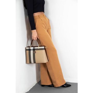 Silver Polo NV924 Bej-Taba Kadın El Çantası