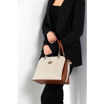 Silver Polo NV972 Taba-Bej Kadın El Çantası