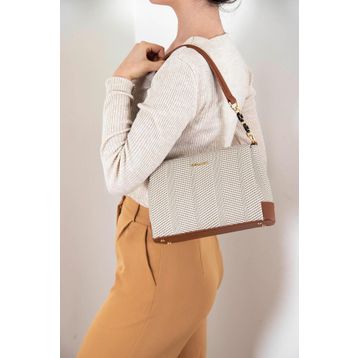 Silver Polo SP910 Bej Taba Kadın Çapraz Çanta