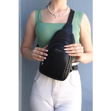 Silver Polo SP959 Siyah Siyah Kadın Bel Çantası