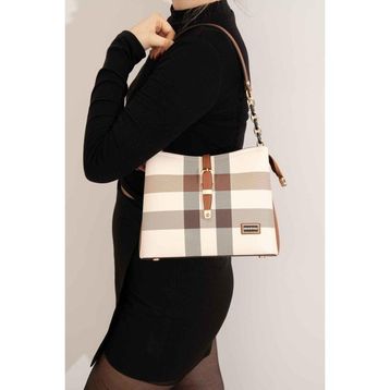 Silver Polo SP974 Krem Taba Kadın Omuz Çantası