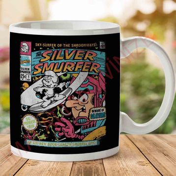 Silver Smurfer the Smurfs Silver Surfer Baskılı Kupa