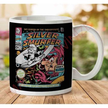 Silver Smurfer the Smurfs Silver Surfer Baskılı Kupa