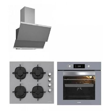 Silverline 3420 - CS5335S01 - BO65E4S01 3'lü Gri Ankastre Set