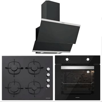 Silverline BO6501B01 - CS5335B01 - 3420 Classy 60 3'lü Siyah Ankastre Set