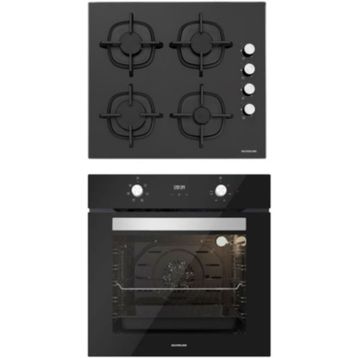 Silverline BO6502B02 - CS5343B01 Siyah 2'li Ankastre Set