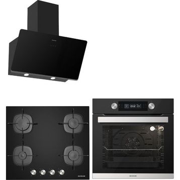 Silverline BO6505B01 - CS5426B01 - 3457 Soho 80 Siyah Ankastre Set