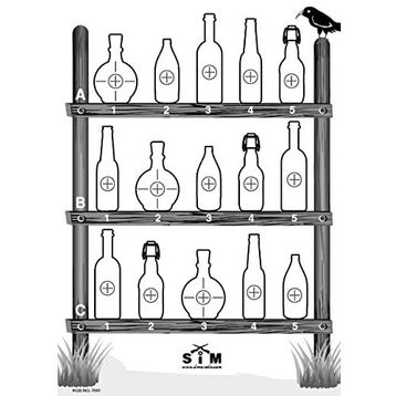 Sim 50x70 cm 20 Adet Şişeler Hedef Kağıdı