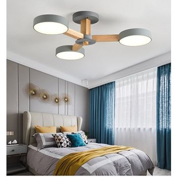 Simaavize Yeni Modern Luster 3'lü Gri Avize