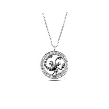 Şimal Silver 925 Ayar Gümüş Akrep Burcu Kolye