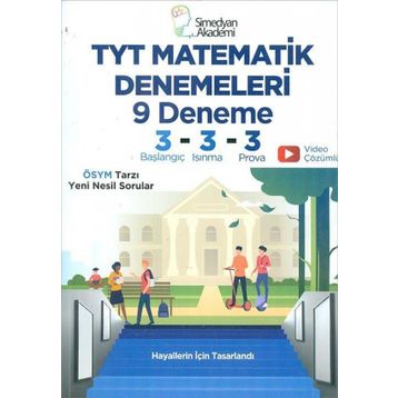 Simedyan Akademi 2021 TYT Matematik Denemeleri 9 Deneme - (3 Başlangıç-3 Isınma-3 Prova)