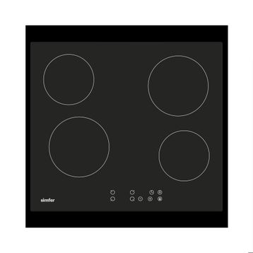 Simfer 3970 Siyah 4E 60 cm Elektrikli Cam Ankastre