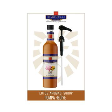 Simonelli 70 cl Lotus Aromalı Kahve ve Kokteyl Şurubu + Pompa