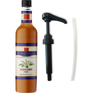Simonelli 70 ml Mürver Çiçeği Aromalı Kahve Şurubu + Pompa