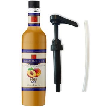 Simonelli Şeftali Aromalı 70 cl Kahve ve Kokteyl Şurubu + Pompa