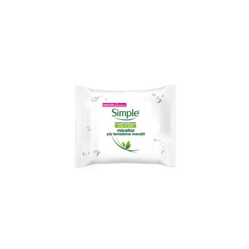 Simple 25 Adet Micellar Yüz Temizleme Mendili