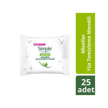 Simple 25 Adet Micellar Yüz Temizleme Mendili