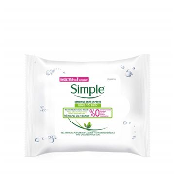 Simple 25 Adet Micellar Yüz Temizleme Mendili