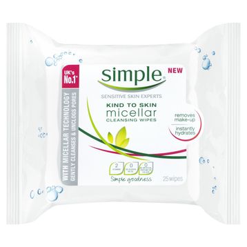 Simple 25 Adet Micellar Yüz Temizleme Mendili