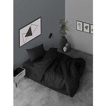 Simple Casa Carina Ranforce Siyah Tek Kişilik Nevresim Takımı