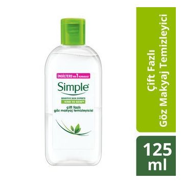 Simple Çift Fazlı 125 ml Göz Makyaj Temizleyicisi