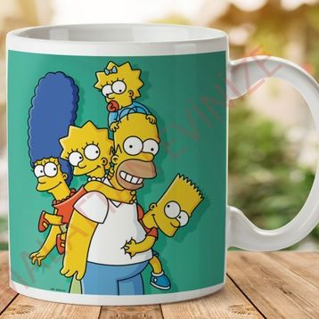 Simpson İki Tarafı Baskılı Kupa