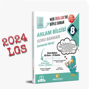 Sinan Kuzucu Yayınları 2024 LGS 8. Sınıf Anlam Bilgisi Soru Bankası