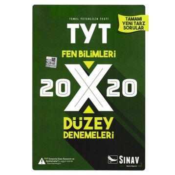 Sınav TYT Fen Bilimleri 20x20 Düzey Denemeleri Sınav Yayınları