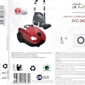 Sinbo 3438-3446-3449 Süpürge Torbası