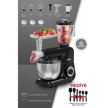 Sinbo SMX-2775 Siyah Çok Amaçlı Hamur Kıyma Blender Makinesi