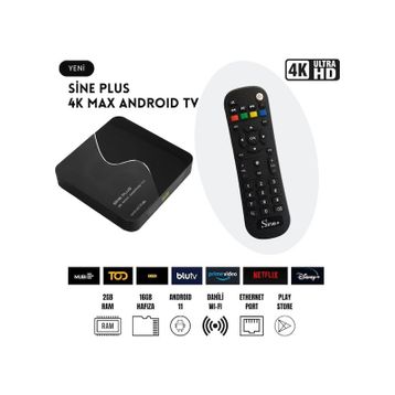 Sine Plus Max 16 GB 4K Android Tv Box