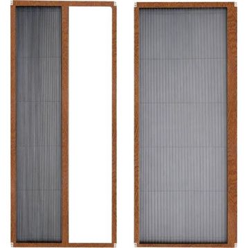 Sineklikstore Akordiyon 100x220 cm Çelik Kahve Açık Pileli Kapı Sinekliği
