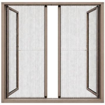 Sineklikstore Duble Akordiyon Alüminyum 120x240 cm Vizon Kapı Sinekliği