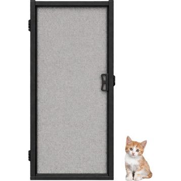 Sineklikstore Menteşeli Pencere 70x130 cm Çelik Antrasit Gri Kedi Sinekliği