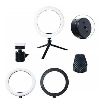 Sinerjim 10 inç 26 cm Youtube Instagram Tiktok Selfie Stüdyo Video Fotoğraf Ring Light Tripod Led Halka Işık
