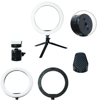 Sinerjim 10 inç 26 cm Youtube Instagram Tiktok Selfie Stüdyo Video Fotoğraf Ring Light Tripod Led Halka Işık