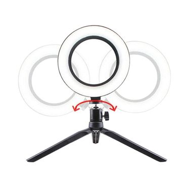 Sinerjim 10 inç 26 cm Youtube Instagram Tiktok Selfie Stüdyo Video Fotoğraf Ring Light Tripod Led Halka Işık