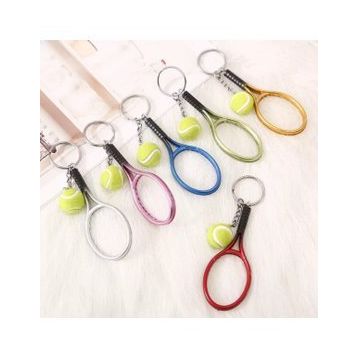 Sinerjim Gerçekçi Tenis Raketi Tasarımlı Şık Anahtarlık Kolye Çanta Süsü Tennis Keychain
