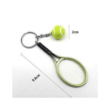 Sinerjim Gerçekçi Tenis Raketi Tasarımlı Şık Anahtarlık Kolye Çanta Süsü Tennis Keychain
