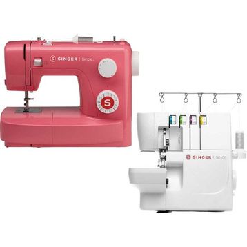 Singer 3223R Dikiş Makinesi ve Singer S0105 Overlok Makinesi