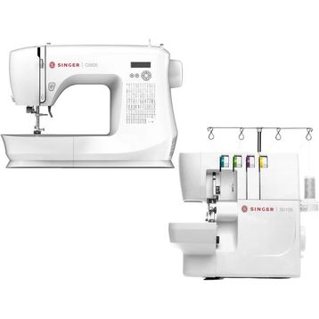Singer C5605 Elektronik Dikiş Makinesi ve Singer S0105 Overlok Makinesi